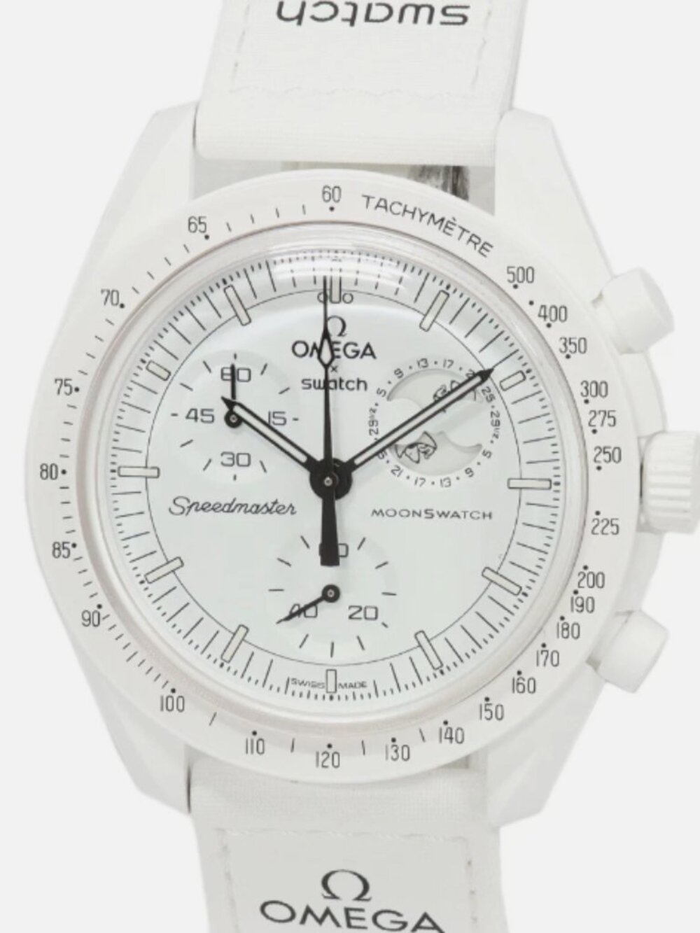 Swatch x Omega MoonSwatch Mission to the Moonphase Snoopy Quartz Watch SO33W700